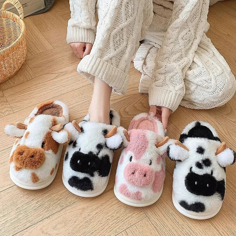 Moo Slips - 🐮Cute Cow Design 💞Cozy & Soft 👣Perfect Fit