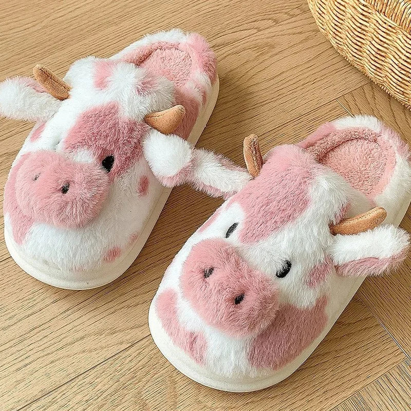 Moo Slips - 🐮Cute Cow Design 💞Cozy & Soft 👣Perfect Fit