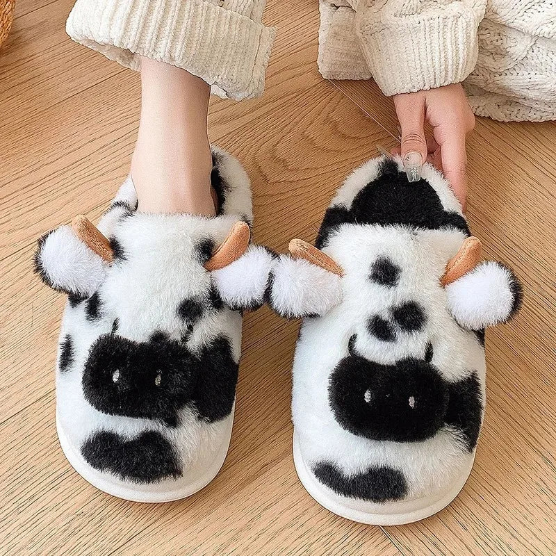 Moo Slips - 🐮Cute Cow Design 💞Cozy & Soft 👣Perfect Fit
