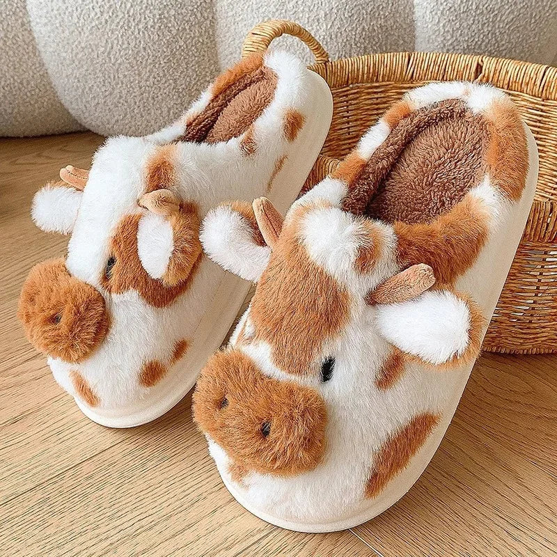 Moo Slips - 🐮Cute Cow Design  💞Cozy & Soft  👣Perfect Fit
